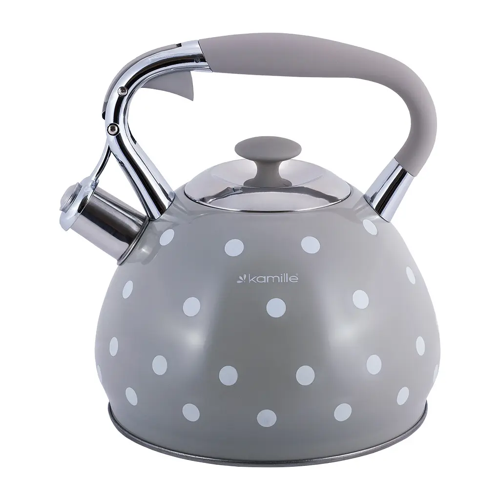 Чайник із свистком Kamille KM-0695GR 3 л сірий - фото 4