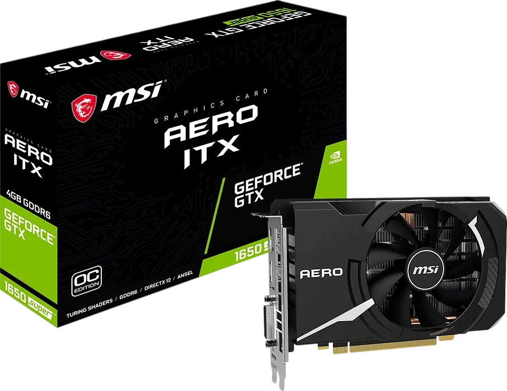 Відеокарта GeForce GTX 1650 Super 4GB MSI Aero ITX OC (GTX 1650 SUPER AERO ITX OC) Б/В