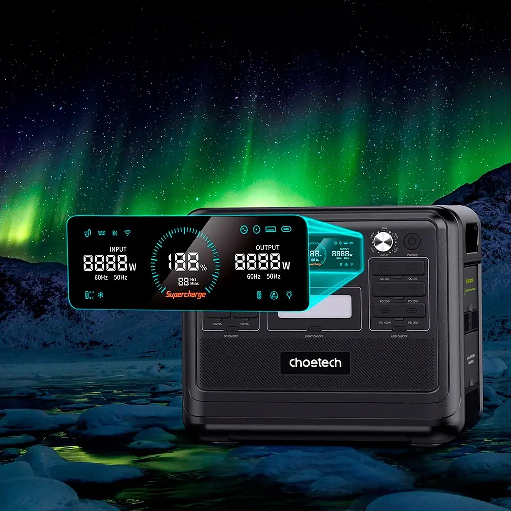 Зарядная станция Choetech BS008 2400W [105376] - фото 10