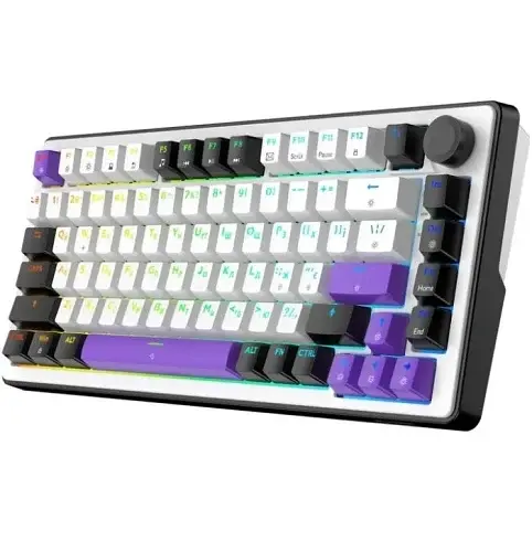 Клавіатура Hellyberry HK75, White/Violet, USB, механічна (перемикачі Hellyberry Linear) Hator teh0028294 - фото 3