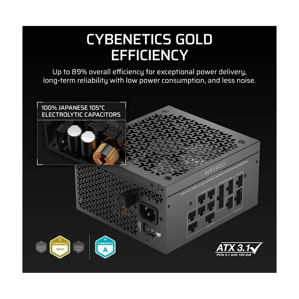 Блок живлення Corsair 750W RM750x Shift ATX 3.1 (CP-9020298-EU) - фото 9