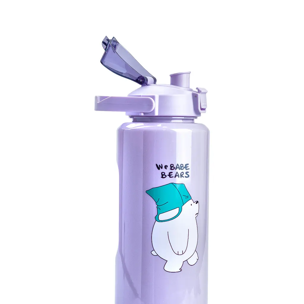 Набір пляшок для води We Bare Bears Tote Life Білий 300/700/2000 мл фіолетовий HPZSB120014V - фото 6