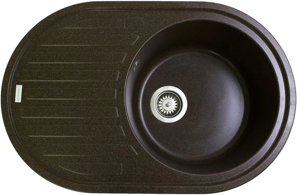 Кухонна мийка Adamant ELLIPSIS коричнева 765x495x200 мм, з крилом 76,5 см - фото 3