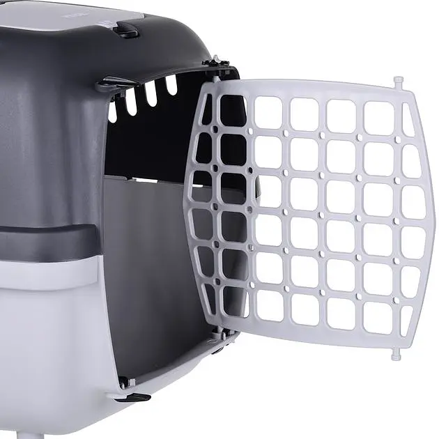 Переноска для тварин Stefanplast Gulliver 2 з пластиковими дверима до 8 кг темно-сіра (97280) - фото 3