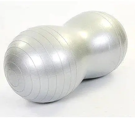 М'яч для фітнеса EasyFit Peanut 45х90 см сірий (фітбол горіх-арахіс) (EF-3022-GY) - фото 3