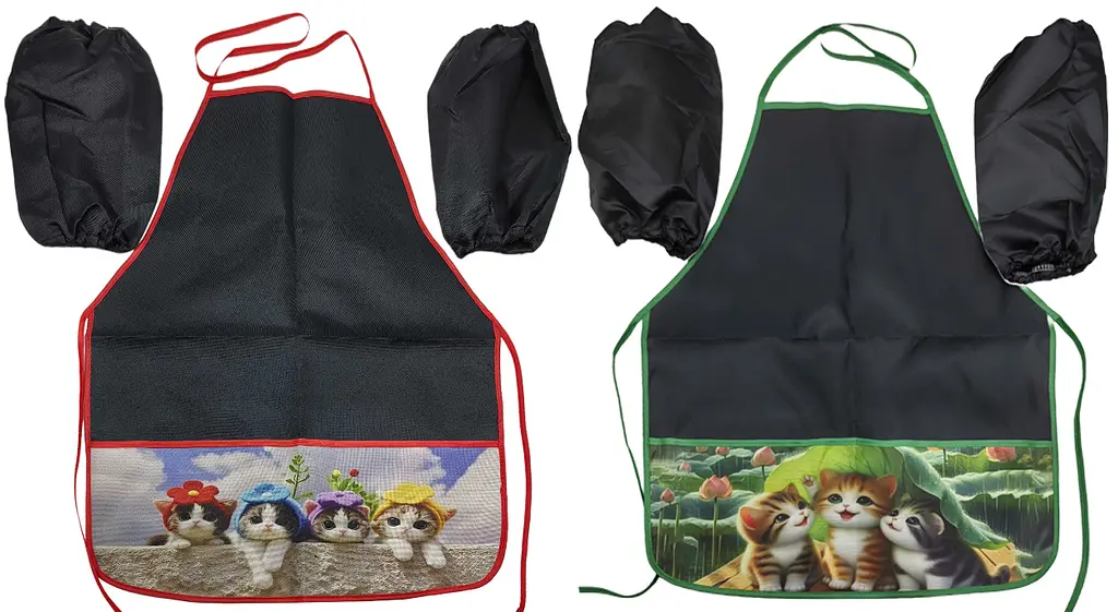 Набор фартук 50x45 см + нарукавники 26 см Коты, 127-8 (в ассортименте) - фото 2