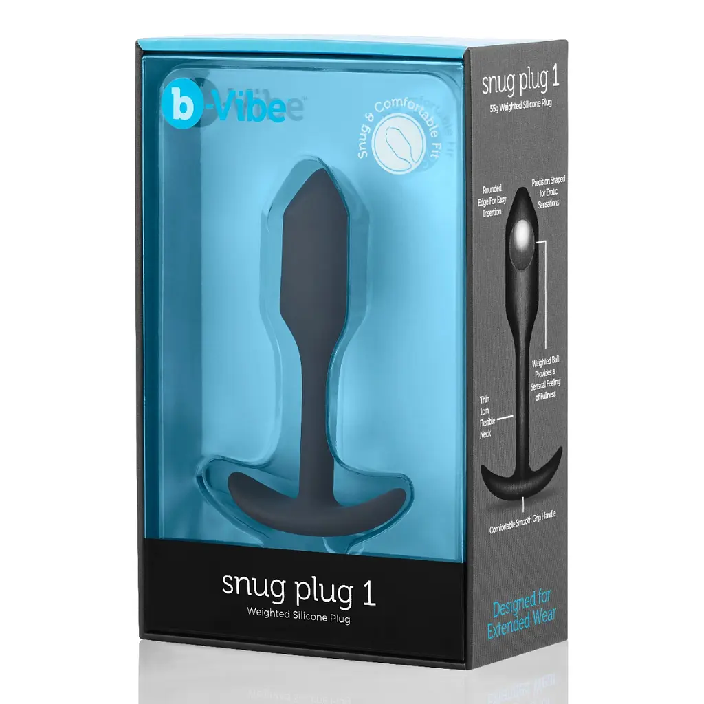 Анальна пробка B-Vibe Snug Plug 1, 8.6 см (чорний) - фото 6
