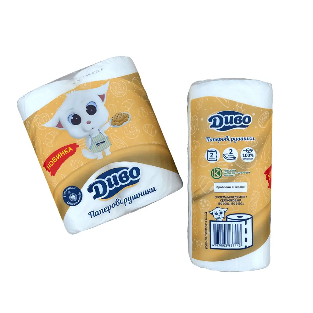 Паперові рушники Диво з ароматом свіжого печива 2 шари 2 рулони (4820003837443) - фото 4