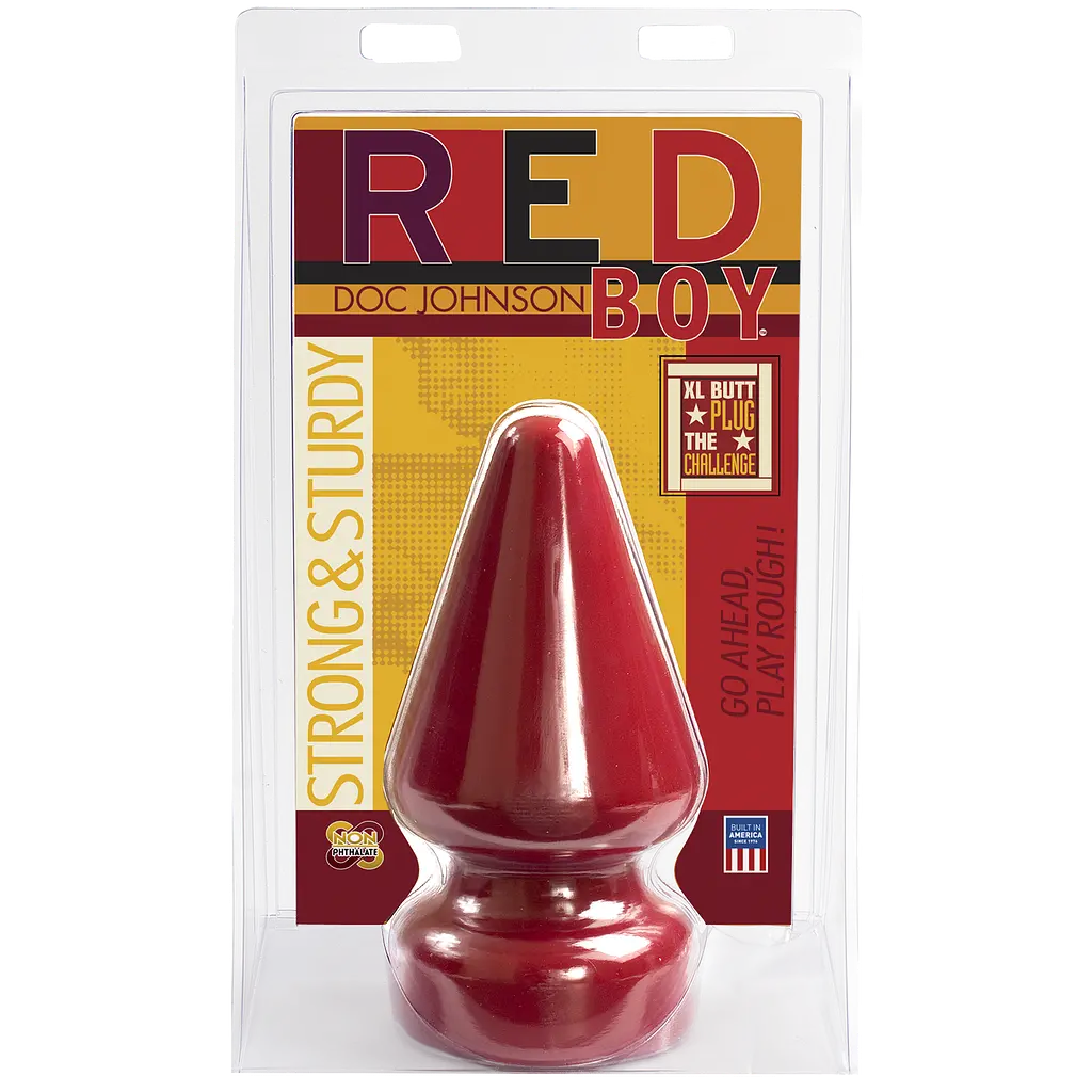 Анальна пробка Doc Johnson Red BoyXL Butt Plug The Challenge, діаметр 12 см - фото 2