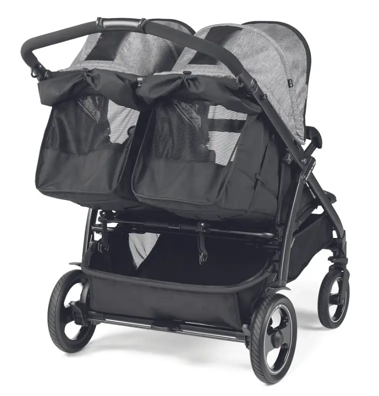 Прогулянкова коляска для двійні Peg-Perego Book for Two Cinder, сірий (IP05280000GL53RO01) - фото 3