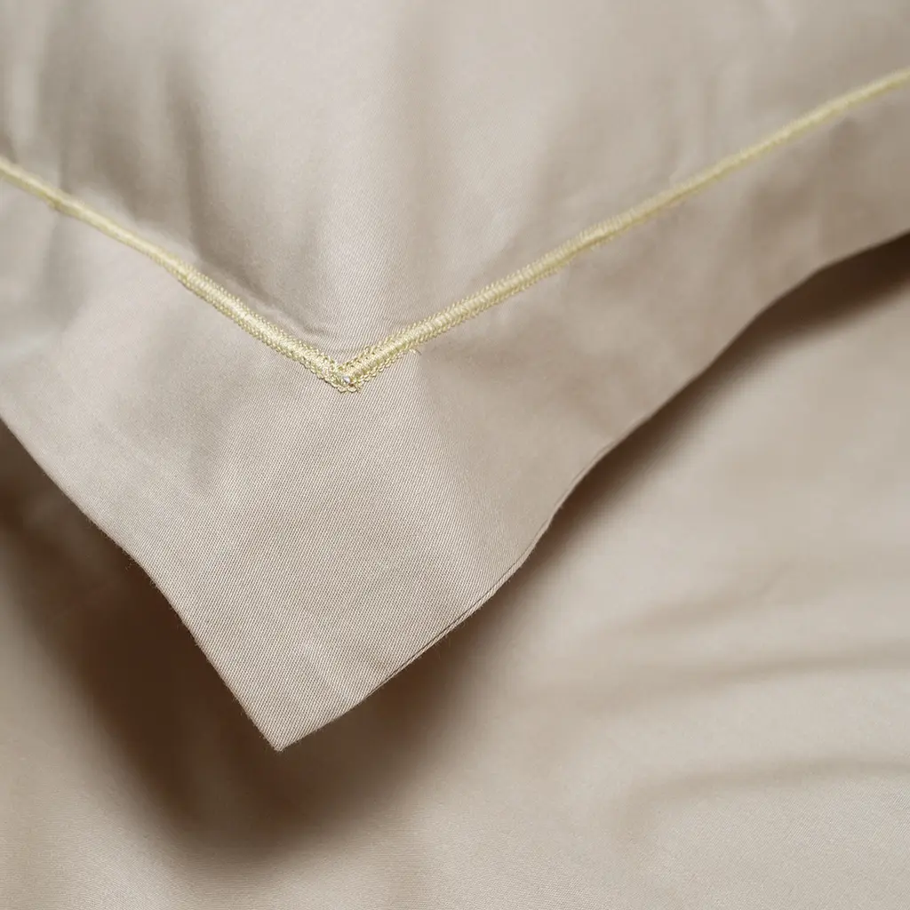 Постельное белье сатин Lotus Home - Dakota Modern бежево-пудровый евро - фото 4