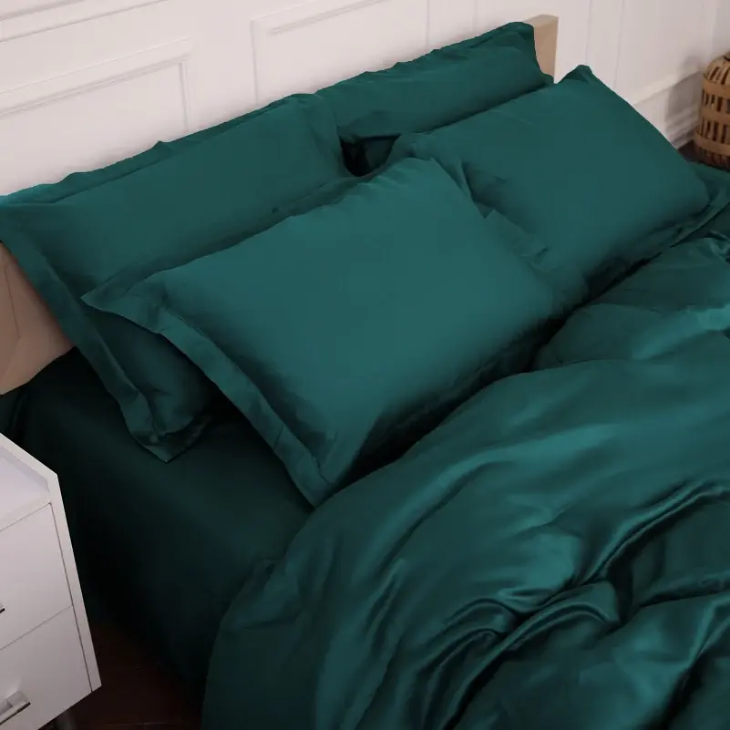 Комплект постільної білизни MirSon Tencel №07 Emerald 200х220 (2200009370991) - фото 6