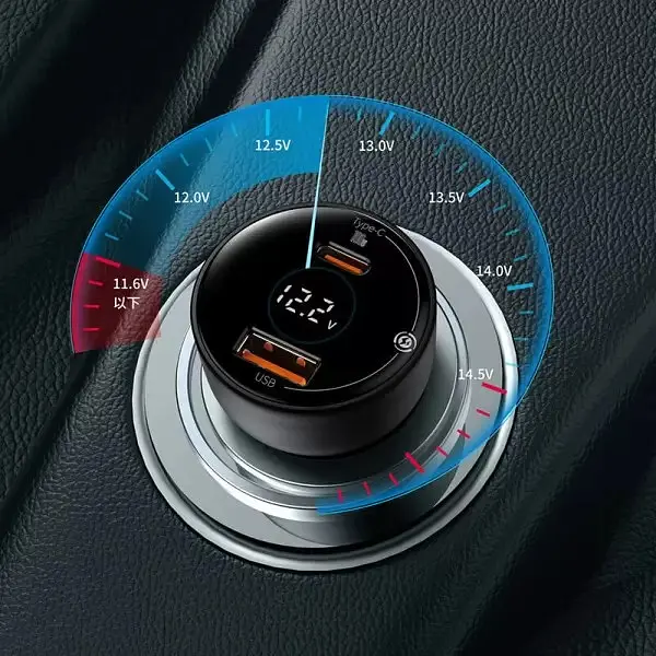 Автозарядний + кабель 100W Baseus Superme Digital PPS DUAL USB-A + USB-C QC 5.0 (TZCCZX-01) - фото 7