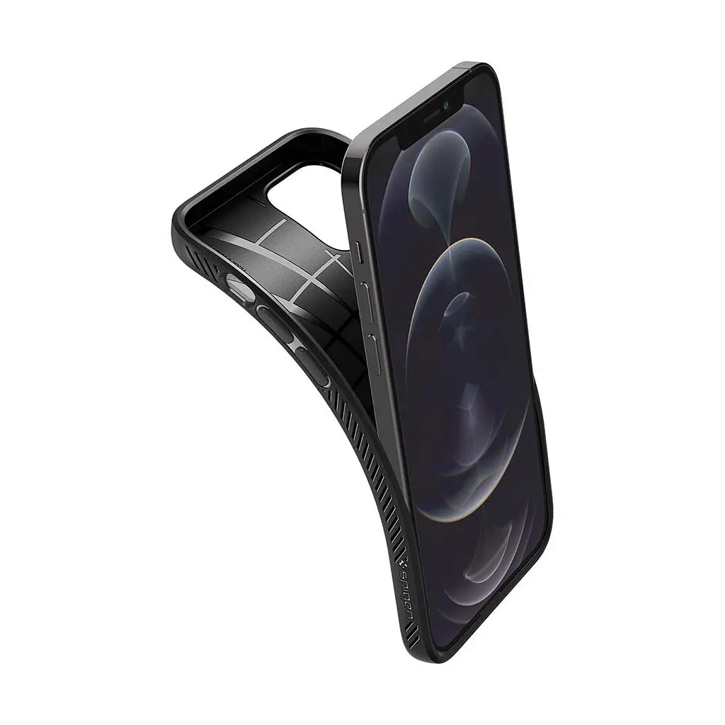 Чехол Spigen Liquid Air для iPhone 12 Pro/12 Matte Black (ACS01701) + защитное стекло - фото 11