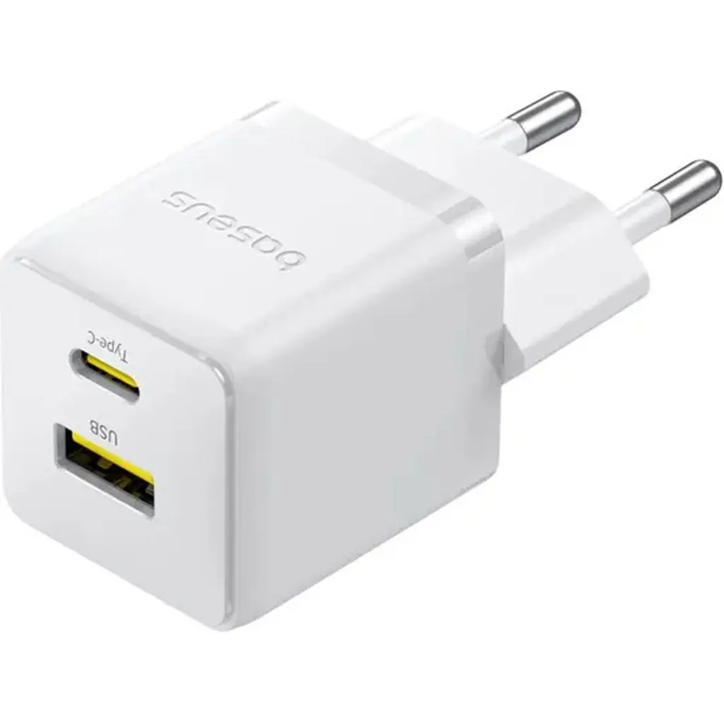 Зарядний пристрій Baseus 1xUSB-C 30 Вт + 1xUSB білий (P1011160A213-00) - фото 6