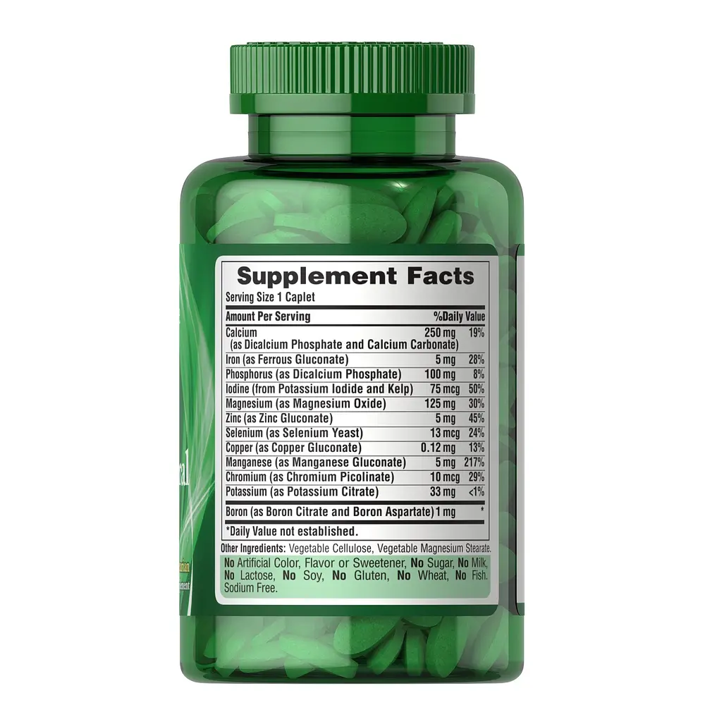 Минеральный комплекс Puritan's Pride Super Chelated Multi-Mineral, 100 каплет минералы в хелатированной форме - фото 2