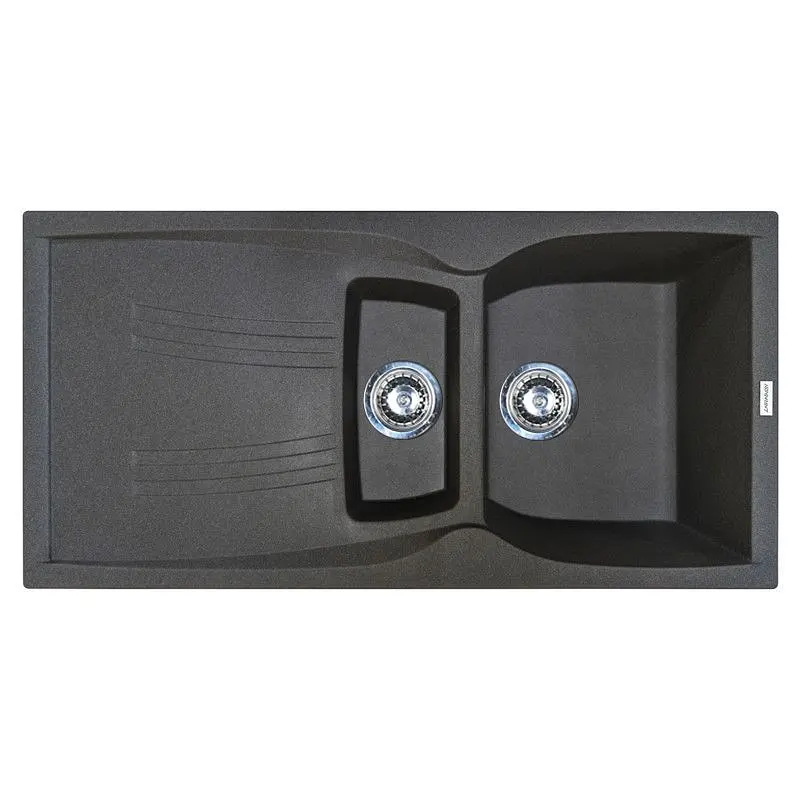 Кухонна мийка Adamant NEW LINE PLUS графіт 975x495x235 мм, з крилом 97,5 см - фото 4