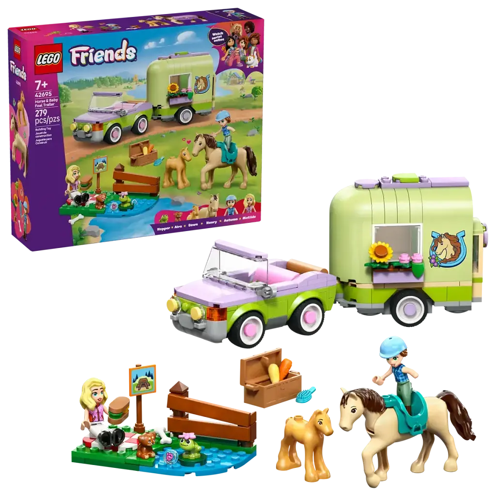 Конструктор LEGO Friends Прицеп для коня и жеребенка 279 (42695) - фото 2
