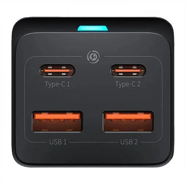 Мережевий зарядний пристрій Baseus GaN3 Pro Desktop Fast Charger 2Type-C+2USB 100 W CCGP000101 Black - фото 3