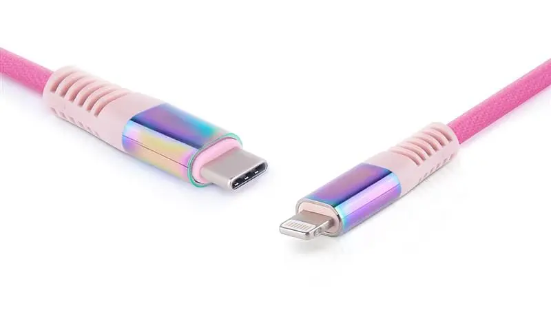 Кабель REAL-EL USB Type-C - Lightning (M/M), 1 м, Rainbow (EL123500054) - фото 8
