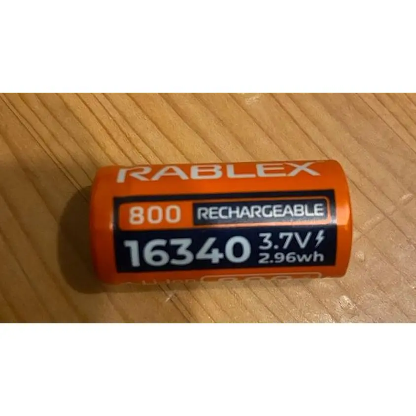 Литий-ионный аккумулятор Rablex 16340 800 mAh 3.7 V (Li-ion) Original красный - фото 3