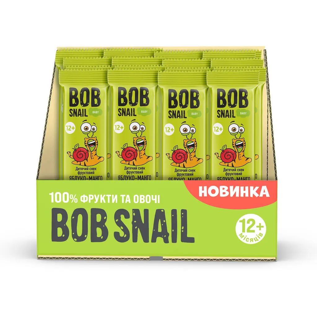 Дитячий снек  Bob Snail Яблуко-Манго 17 г - фото 3