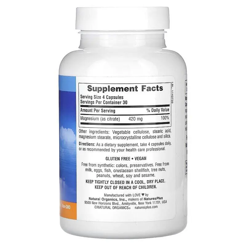 Магній Natures Plus Kalm Assure Magnesium, 120 вегакапсул - фото 2