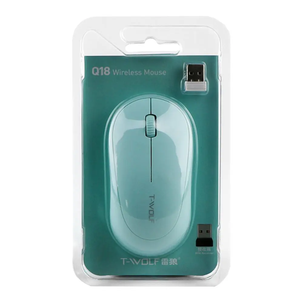 Бездротова оптична мишка T-Wolf Q18 2.4G Mini USB 2.4G 1000 DPI Blue - фото 3
