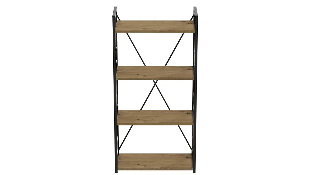 Етажерка 4/60 Ferrum-decor Серії Коннект 120x60x28 чорний ДСП Дуб Артізан 16мм (FRD-104238) - фото 4