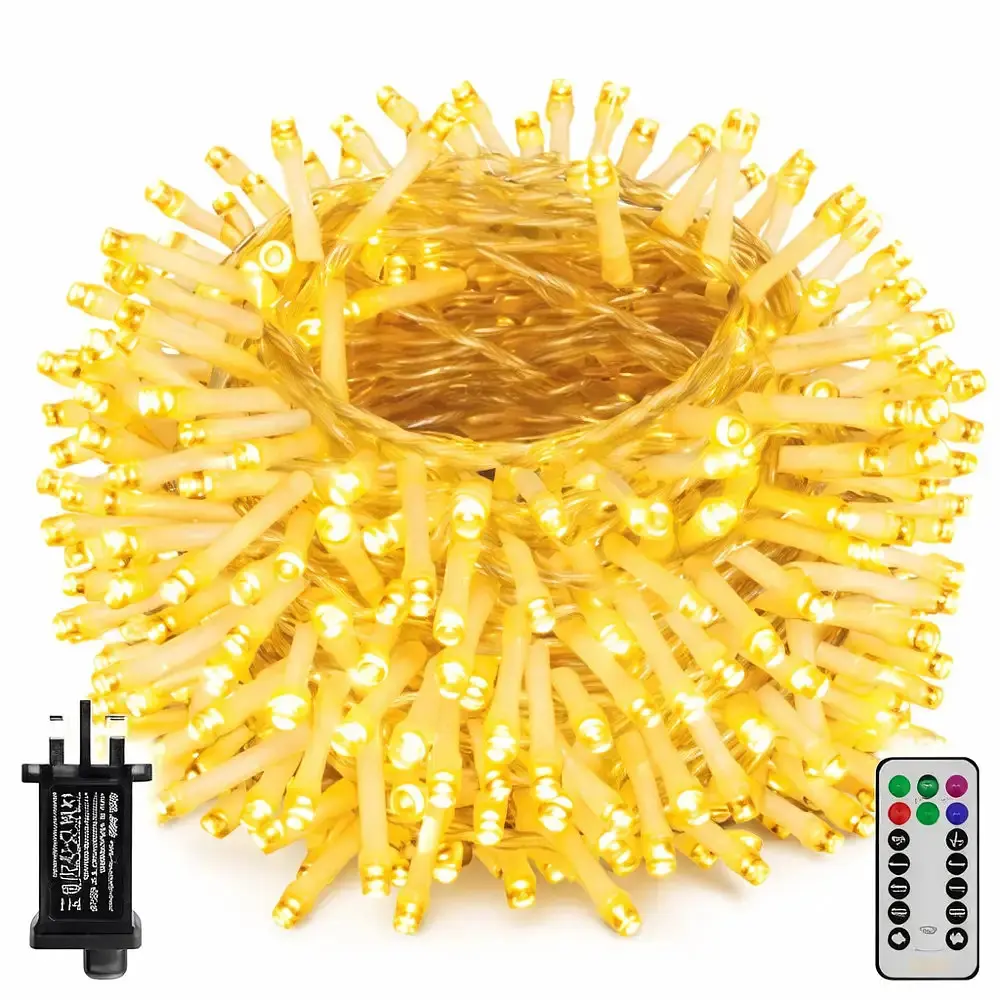 Світлодіодна гірлянда Ollny NYA0400B 40 м 400 LED IP44 для вулиці та дому з пультом дистанційного управління і 8 режимами (SKU-129)
