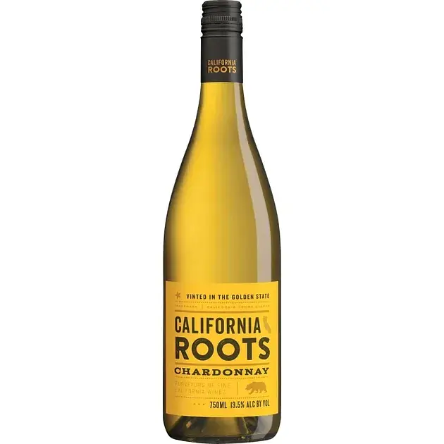 Вино California Roots Chardonnay біле, напівсухе 13.5% 0.75 л
