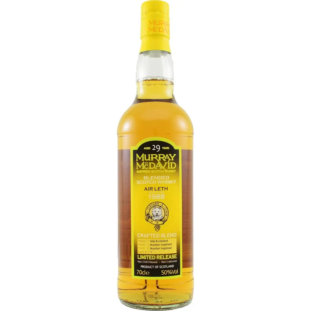 Віскі Murray McDavid Air Leth (Bowmore, Caol ila, Laphroaig, North British) 29 Years Old 1988 50% 0.7 л в тубусі - фото 3