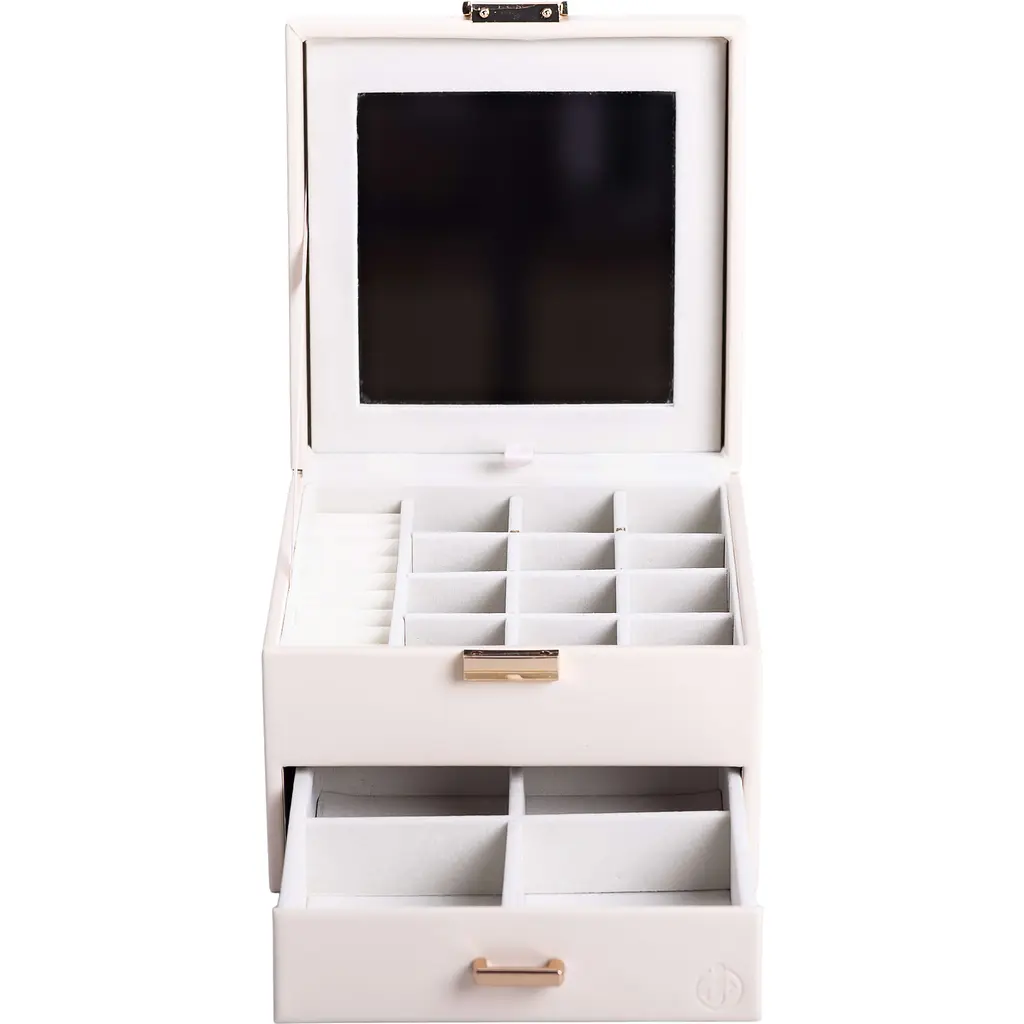 Органайзер для прикрас Yiwu з накидним замком 16x16x12 см білий HP-5-2W - фото 2