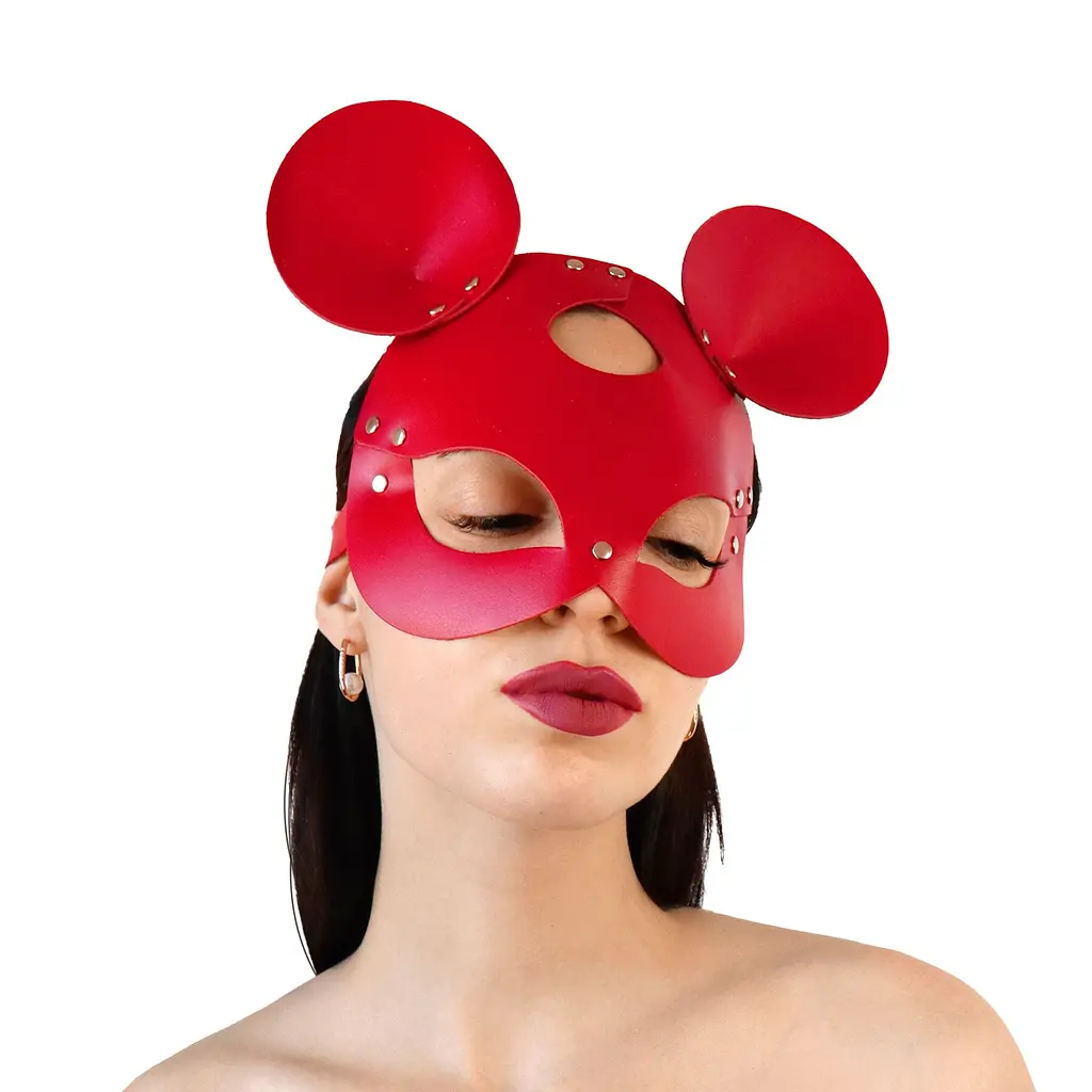 Шкіряна маска мишки Art of Sex Mouse Mask, червона