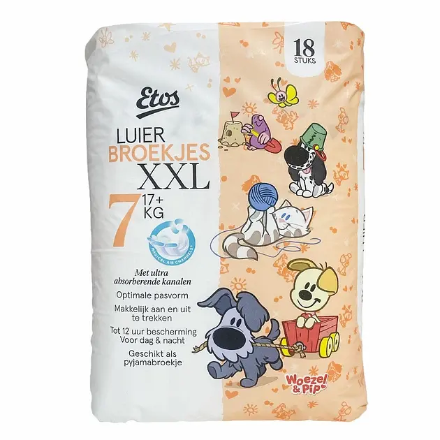 Підгузки-трусики Etos 7 XXL (17+ кг), 18 шт