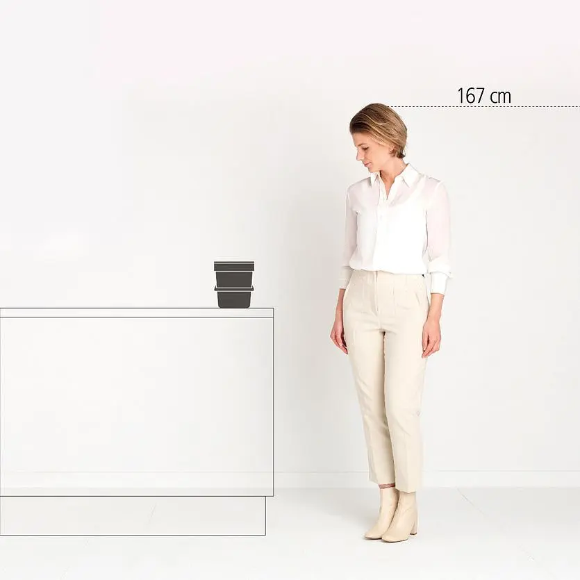 Відро для сміття Brabantia Sort&Go 6 л світло-сіре (213267) - фото 5