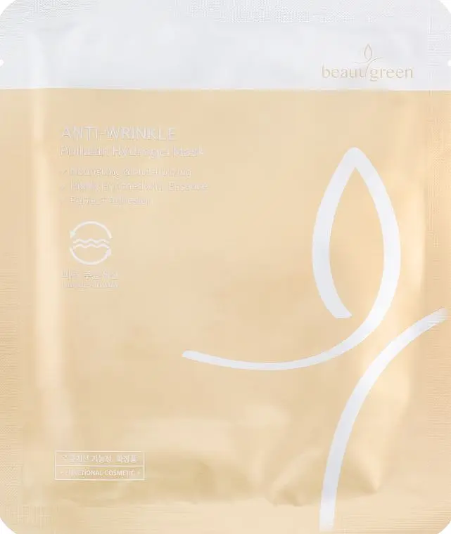Гідрогелева маска для обличчя з пуллуланом 30 мл BeauuGreen Anti-Wrinkle Pullulan Hydrogel Mask