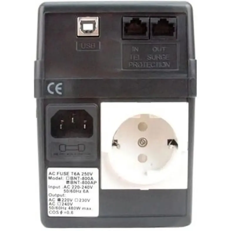 Джерело безперебійного живлення Powercom BNT-800A, 2 x IEC (00210198) - фото 2