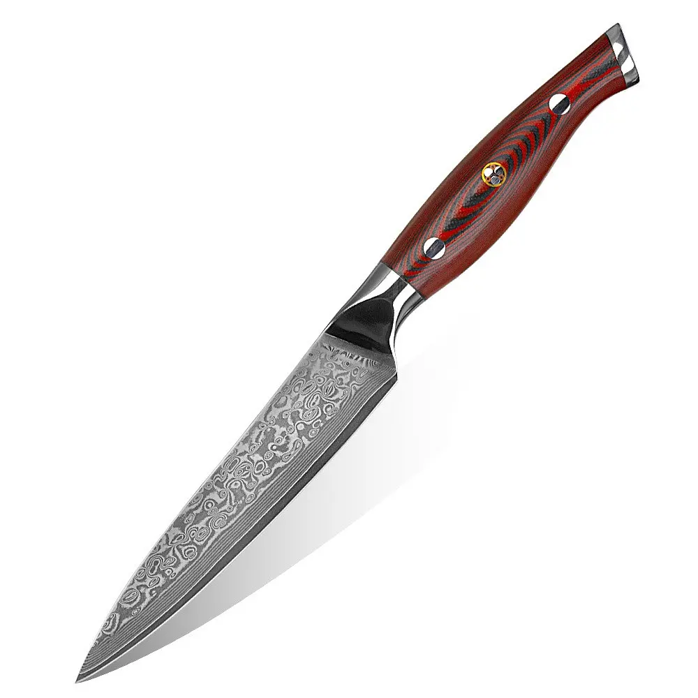 Ніж універсальний Damascus DK-FK 1007 VG-10 дамаська сталь 67 шарів лезо 12 см