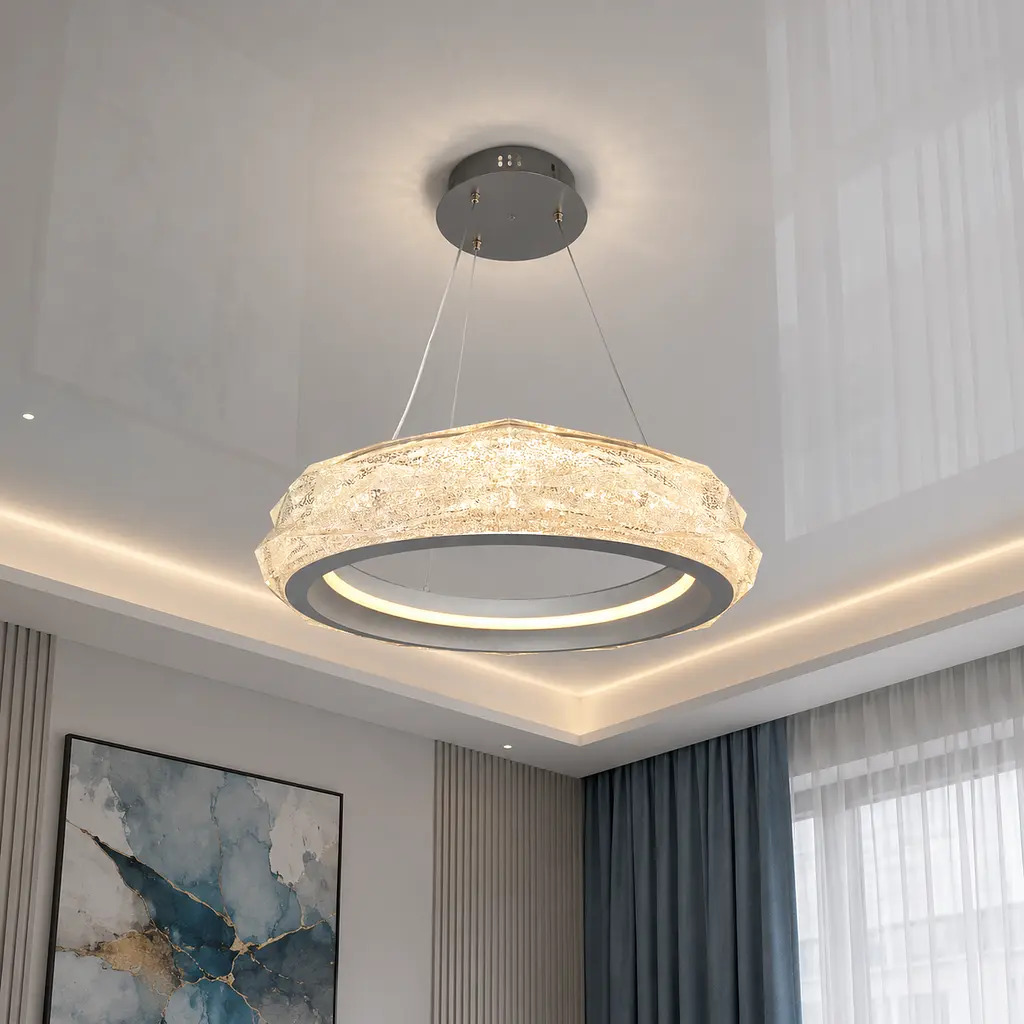 Світлодіодна підвісна люстра Diasha 583-400WH, 52 W, пульт, 40 см, 10-18m2 - фото 3