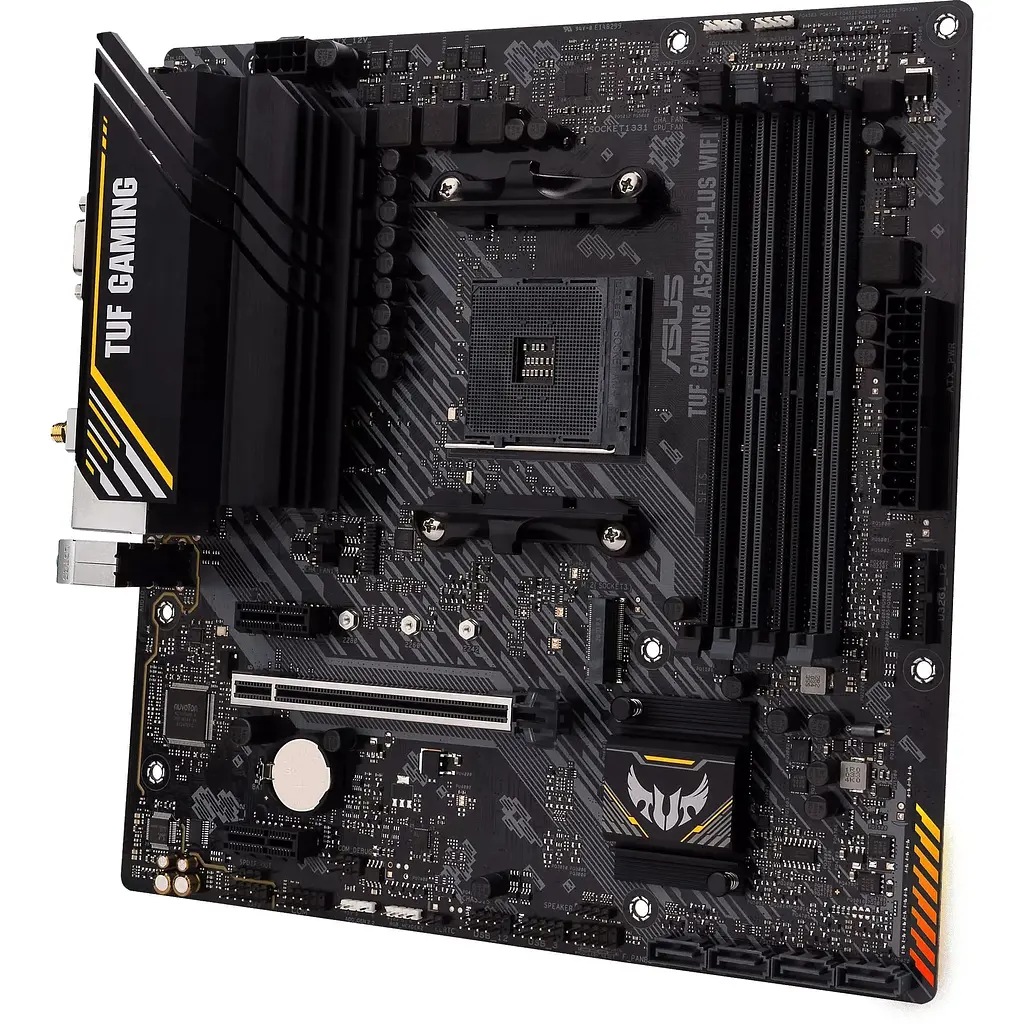 Материнська плата Asus TUF Gaming A520M-PLUS WIFI sAM4 A520 4xDDR4 HDMI-DVI-VGA Wi-Fi BT mATX - фото 3
