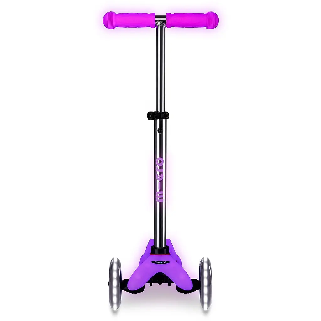 Самокат MICRO серії "Mini Deluxe Glow LED" – МОРОЗНИЙ РОЖЕВИЙ (до 50 kg, 3-х колісний, світло) Micro MMD217 - фото 6