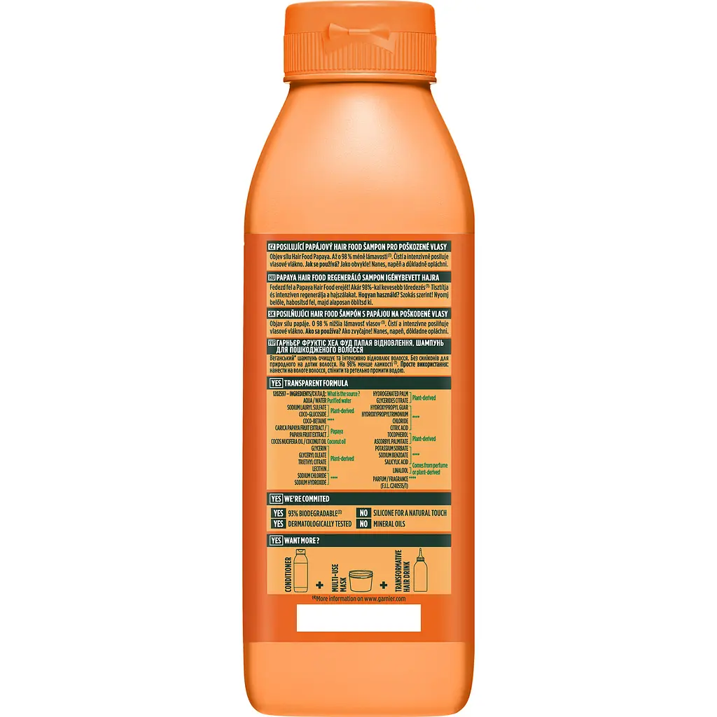 Шампунь Garnier Fructis Hair Food Papaya для пошкодженого волосся 350 мл - фото 9