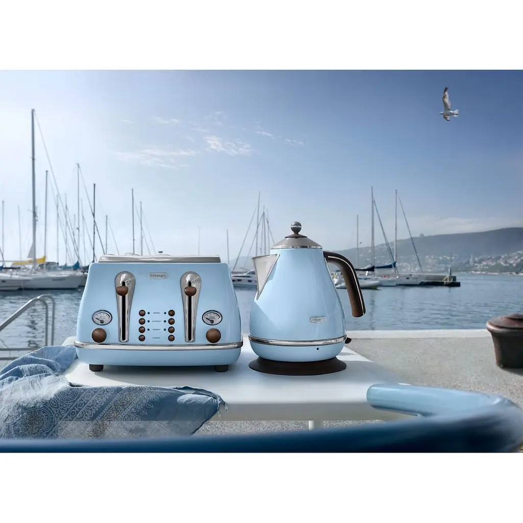 Електрочайник DeLonghi KBOV 2001 azzurro 1.7 л (00000009923) - фото 6