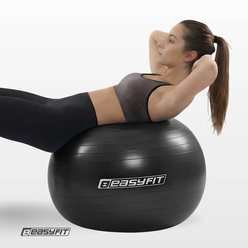 М’яч для фітнесу EasyFit BalanceBall 85 см чорний - фото 6
