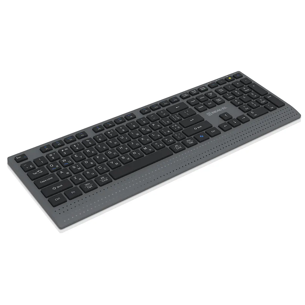 Клавіатура REAL-EL RK-715W Wireless/Bluetooth Black/Gray (EL123100051) - фото 5