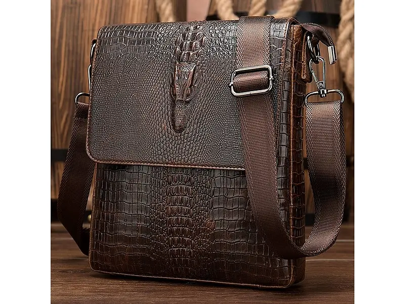 Чоловіча шкіряна сумка Vintage 28,5х22х5,5 см sum0012267 - фото 8