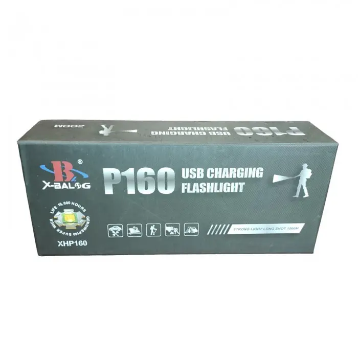 Ліхтар ручний акумуляторний X-Balog BL-P916-P160 з функцією powerbank акумулятор 26650 - фото 7