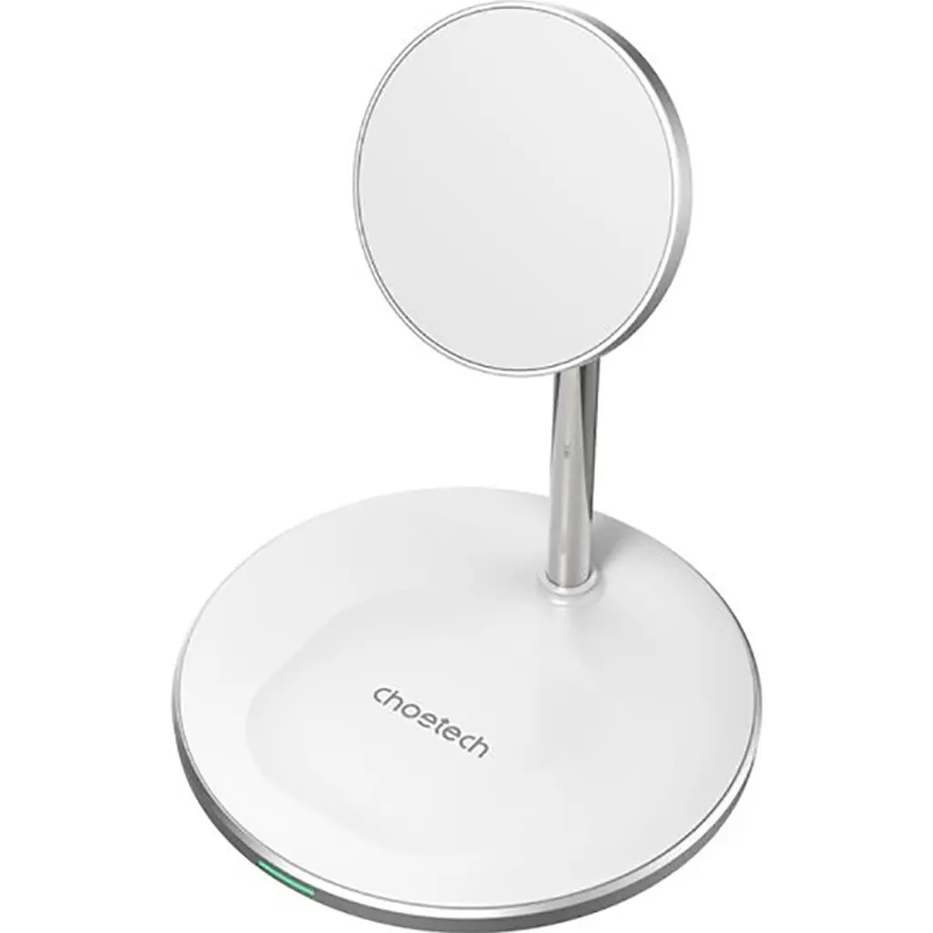 Беспроводное зарядное устройство Choetech T581-F Magnetic 2 в 1 Wireless Charging White [101518] - фото 2