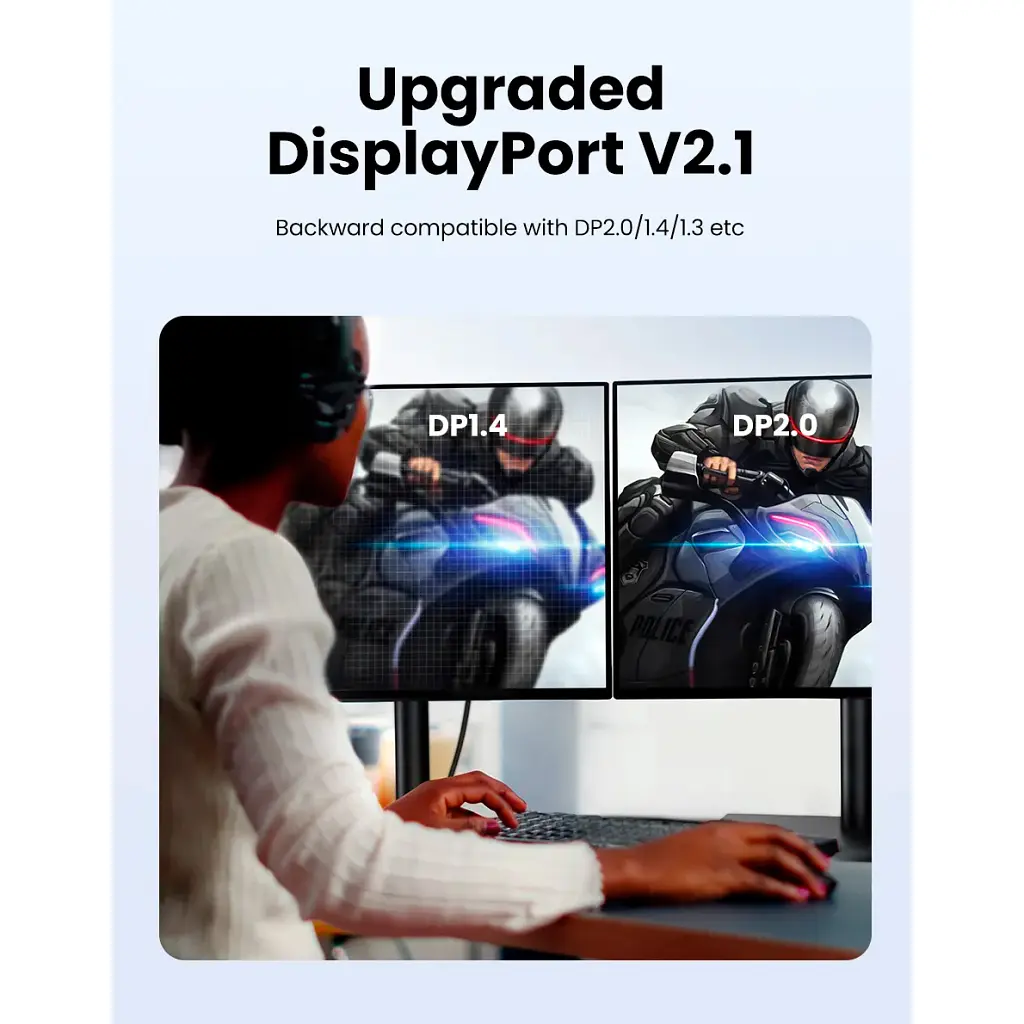 Кабель мультимедійний DisplayPort M to DisplayPort M 3.0m 16K DP118 black Ugreen (25862) - фото 10